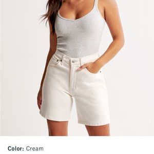 Abercrombie and Fitch Curve Love High Rise Dad shorts